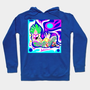 alien mayan lord in stylish sports shoes ecopop Hoodie